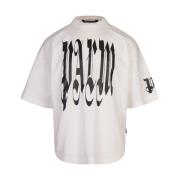 Hvid Bomuld Gothic Logo T-shirt