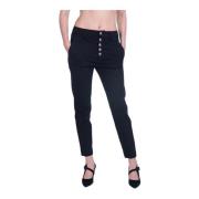 Sorte Slim Chino Cropped Bukser