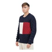 Farveblok Rundhals Sweater