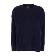 Blå Crewneck Cashmere Sweater