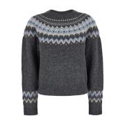 Fairisle Sweater i Grå