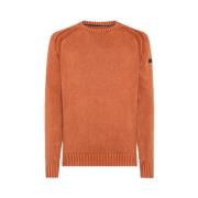 Bomuld Techno Vask Orange Crewneck Skjorte