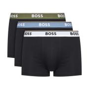 3-pak Stræk bomuld boxershorts - Sort