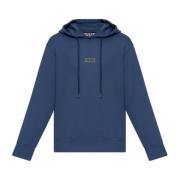 Sweatshirt med logo applikation