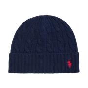 Klassisk Cable Strik Merino Uld Beanie