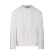 Hvid Gaze Crew Neck Sweater