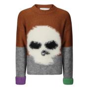 Skull Intarsia Mohair Sweater Strik