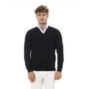 V-hals langærmet sweater