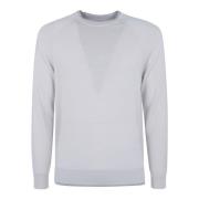 Beige Grå Crew Neck Sweatshirt