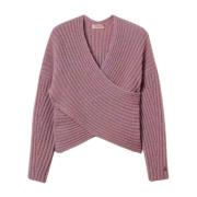 Vendbar Mohair Ribstrik Sweater Pink