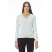 V-hals langærmet sweater