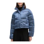 Blanket Cropped Puffer Jacket Blå