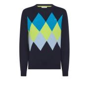 Blå Argyle Sweater