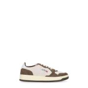 Brun Ruskind Sneakers med Logo