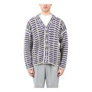 Oversized Strik Cardigan med Knaplukning