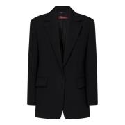 Sort Blazer Kvinders overtøj Elegant Stil