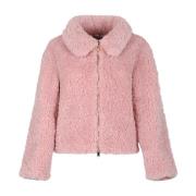 Pink Faux Fur Bello Jakke