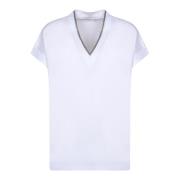 Elegant Hvid T-shirt til Kvinder