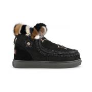 Sort Eskimo Sneaker med Minkpels