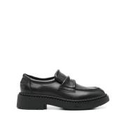 Sort Læder Slip-On Penny Loafers