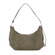 Mellem Hobo Taske med /Sort Print