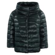 Blå Nylon Ultralight Puffer Frakke