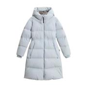 Long Down Stretch Parka Pearl Blue