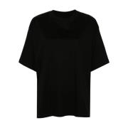 Sort Bomuld Jersey Crew Neck T-shirt