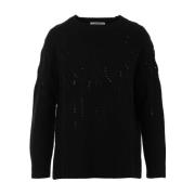 Sort Sweater Girocollo Stil