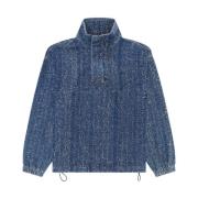 Bouclé Denim Pullover Jakke