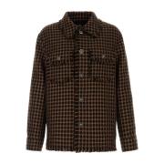 Moderne To-Farvet Tweed Skjorte