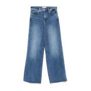 Slim Palazzo Raw Fray Jeans