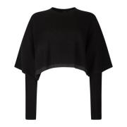 Cashmere Mix Sweater med Ærmer