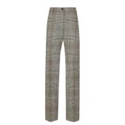 Tartan Wool-Cashmere Blend Bukser