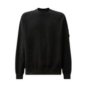 Børstet Diagonal Fleece Crewneck Sweatshirt