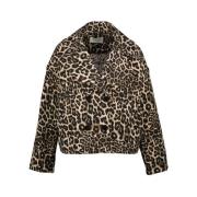 Leopard Print Jasje til Kvinder