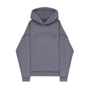 Grå Open Edges Hoody Bomuld Mænd