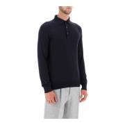 Luksuriøs Cashmere Silke Polo Sweater