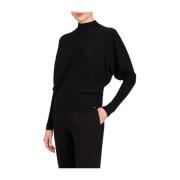 Sort turtleneck sweater trendy stil