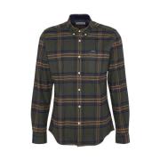 Portdown Twill Check Skjorte Oliven