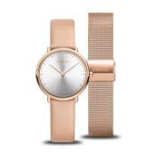 Dameur Classic 29 mm 3 ATM Safirglas Slim Design Kalveskind Armbånd 15...