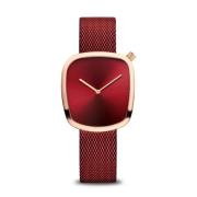 Dameur Classic 34 mm 3 ATM Safirglas Slim Design Armbånd Milanese 1803...