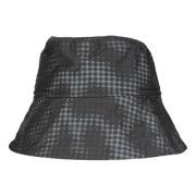 Pixelated Leopard Bucket Hat i Grå/Sort