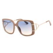 Beige Plastik Dame Solbrille