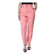 Rose Pink High Waist Tapered Pants