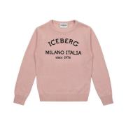 KIDS -Powder pink crew neck sweater