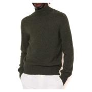 Grøn uld turtleneck sweater