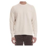 Ribbed Sweater Ivory Front Stitching