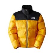 Retro Nuptse Jakke i Summit Gold/Sort