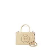 Mini Shopper Taske i Beige Nylon